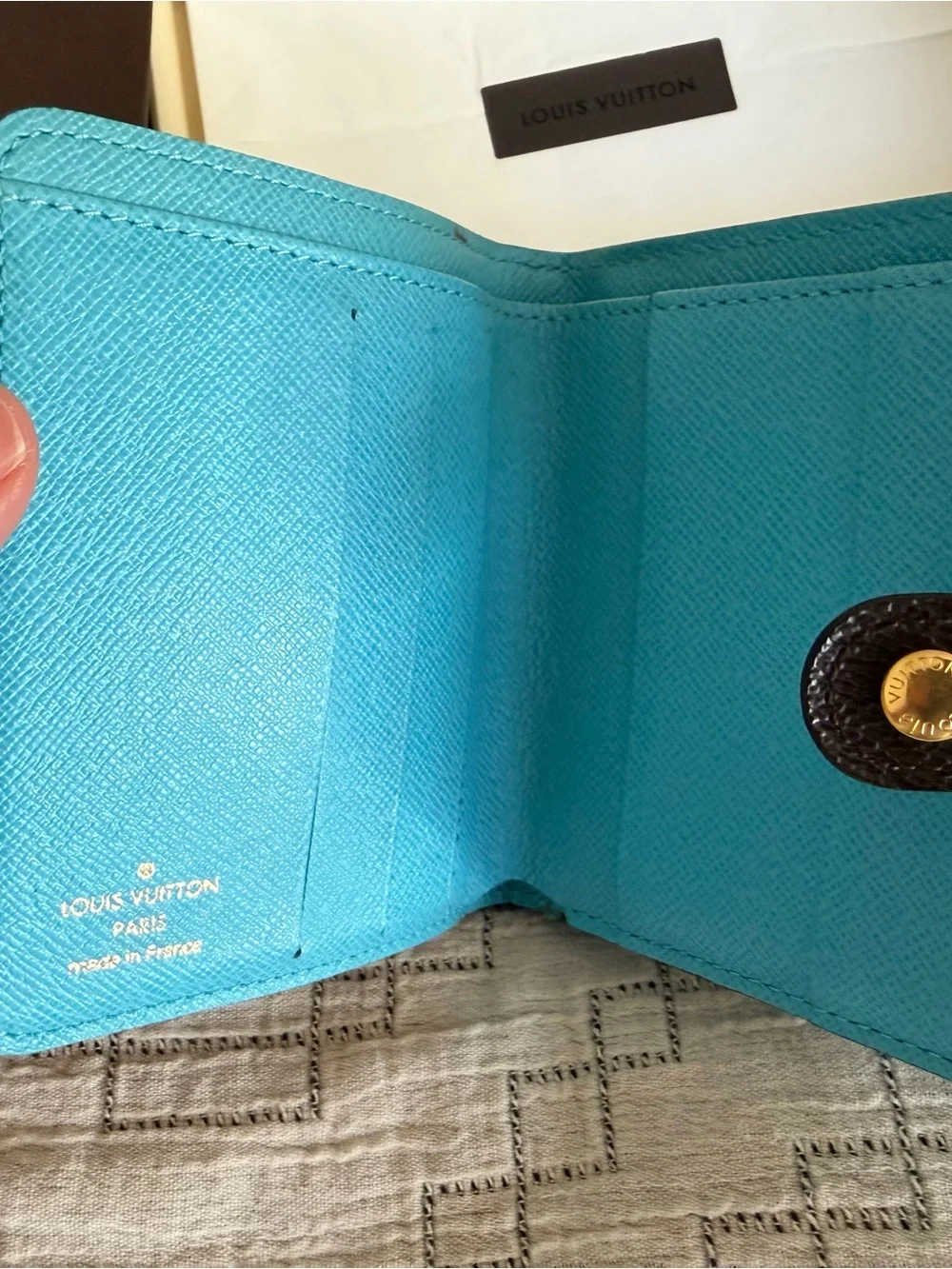 Limited Edition Louis Vuitton Bellboy Wallet with Blue and Cream Stripe